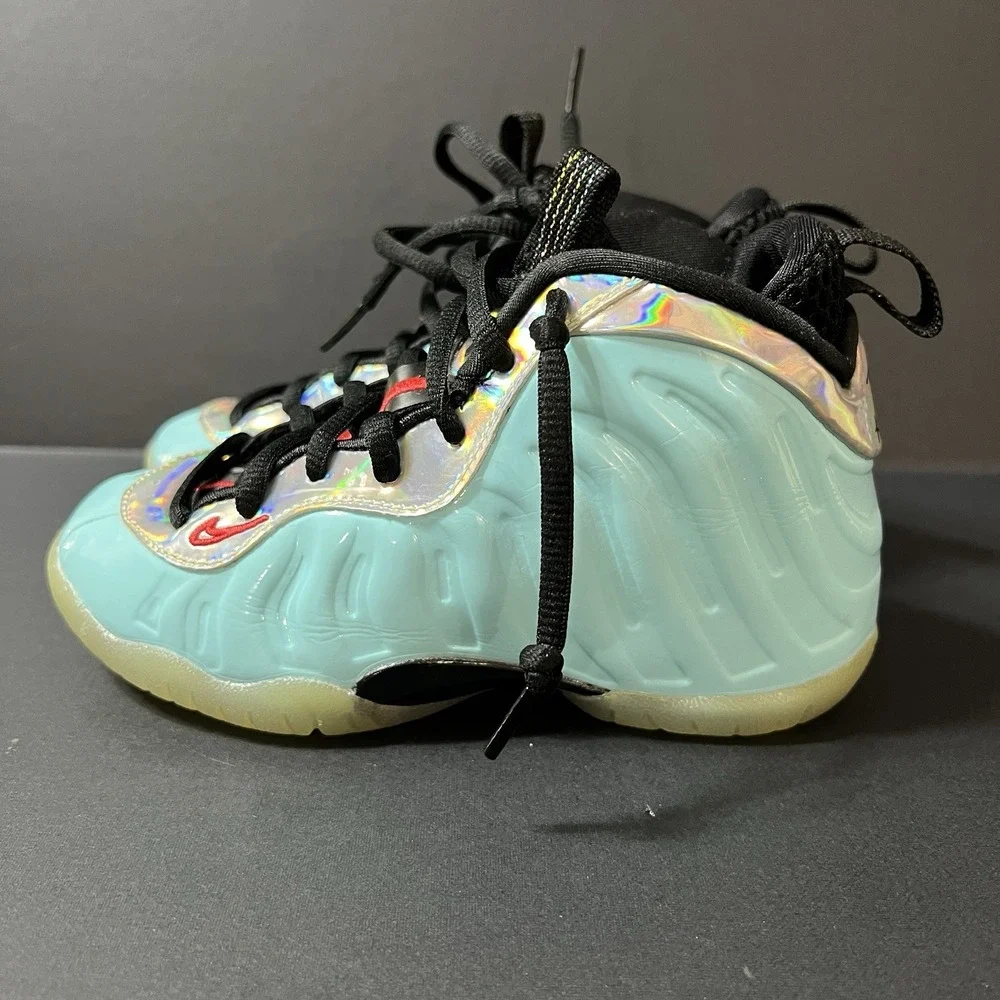 Nike Little Posite One TD Mixtape Sneaker 11.5 Copa Black White Tie DH6492-400